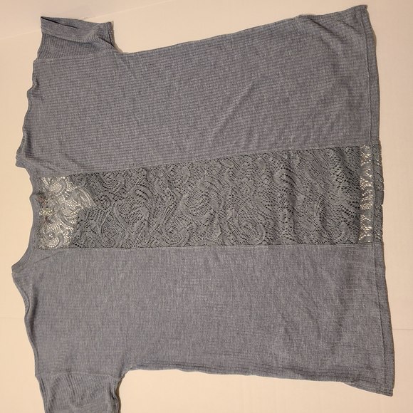 UNIONBAY GALAXY GREY LACE TOP - XL - Picture 2 of 6